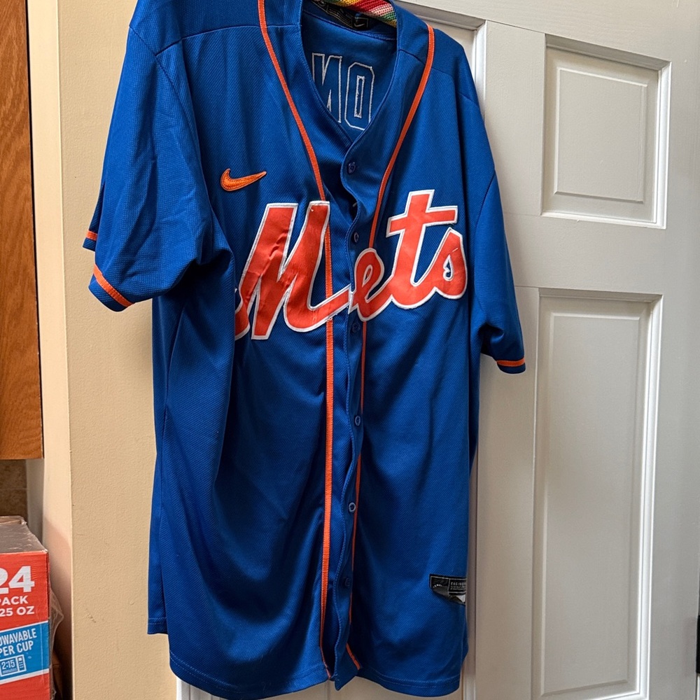 Genuine Merchandise Blue and Orange Mets Jersey